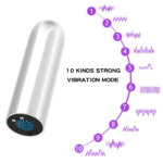 SexLure Waterproof Silent Vibration Bullet With 10 Powerful Modes USB Rechargeable - Image 2