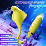SexLure Manta Ray Sucking Retractable Vibrator With 9 Modes LCD Display USB Charging - Image 2