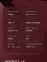 SexLure Magic Tongue Vibrator with 10 Frequency Tongue Licking and Waterproof Design - Image 20