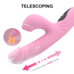 SexLure Multifunctional Waterproof Vibrator With Heating Sucking Telescopic 5 Modes USB Rechargeable - Image 9