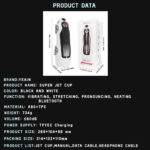 SexLure Bluetooth Telescopic Aircraft Cup with Heating and LCD Control - Image 13