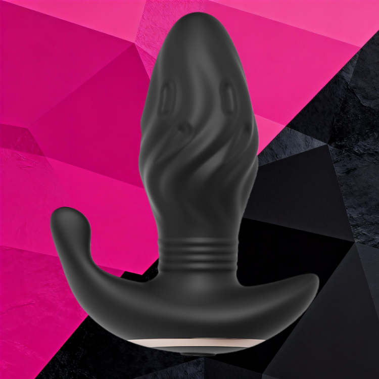 白底05 SexLure Small Steel Cannon Telescopic & Vibrating Anal Plug with Dual Motors and Wireless Remote - Image 1