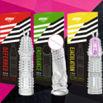 SexLure BumbleBee Vibrating Crystal Sleeve-Penis Extender with Rabbit Ears for Dual G-Spot Stimulation