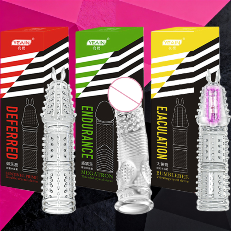 白底2-1000_副本 SexLure BumbleBee Vibrating Crystal Sleeve-Penis Extender with Rabbit Ears for Dual G-Spot Stimulation - Image 1