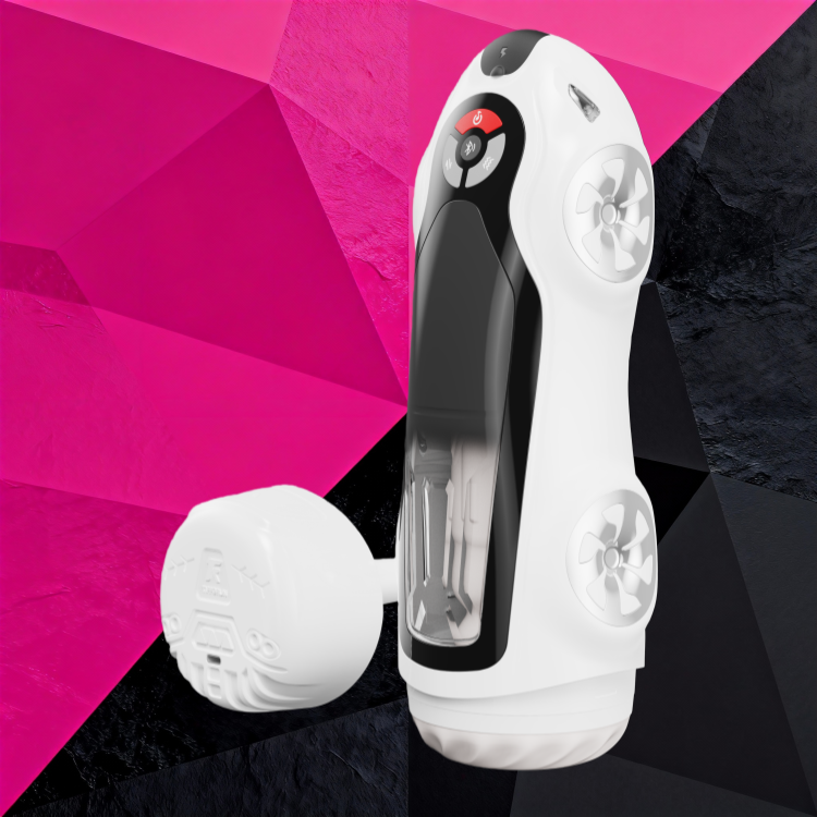 白底21 SexLure Bluetooth Telescopic Aircraft Cup with Heating and LCD Control - Image 1