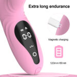 SexLure Multifunctional Waterproof Vibrator With Heating Sucking Telescopic 5 Modes USB Rechargeable - Image 11