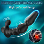 SexLure Black Strawberry Beads Vibrating Anal Beads with Triple Motors for Intense Dual Orgasms and Prostate Stimulation - Image 6