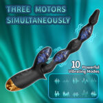 SexLure Black Strawberry Beads Vibrating Anal Beads with Triple Motors for Intense Dual Orgasms and Prostate Stimulation - Image 10