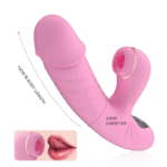 SexLure Multifunctional Waterproof Vibrator With Heating Sucking Telescopic 5 Modes USB Rechargeable - Image 14