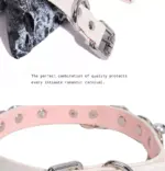 SexLure Snake Pattern White Collar, Adjustable 36-48cm, 2cm Width, Includes Leash, Stylish Play Accessory - Image 4