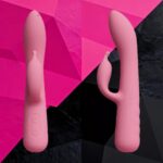 SexLure Rotating Rabbit Vibrator – Dual Motors, 10 Rotating Modes, 10 Vibration Modes, Waterproof, USB Rechargeable (Pink)