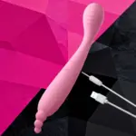 SexLure Double End Massager Dual Motor 10 Modes Quiet Waterproof Silicone