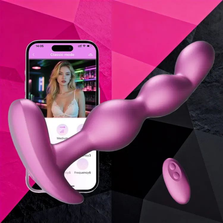 1 SexLure Wearable Vibrating Anal Beads App Control 9 Modes Silicone Waterproof - Image 1