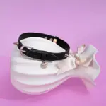 SexLure Studded PU Choker Adjustable Black Neck Accessory - Image 2