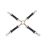 SexLure Snake Pattern Cross Buckle PU Accessory with Metal Rings for Private Styling - Image 2