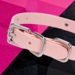 SexLure Pink Bone Collar Adjustable Silver Charm Pet Accessory - Image 4