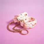 SexLure Pink Playful Accessory Set Adjustable Collar Wrist and Ankle Bands Eye Mask - Image 11