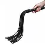 SexLure Obsidian Black Leather Whip 60cm PU Material - Image 3