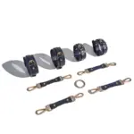SexLure Adjustable Wrist and Ankle Restraint Set PU Material - Image 6
