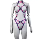 SexLure Temperature Sensitive PU Restraint Vest Black to Red or Purple to Red - Image 3