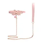 SexLure Pink Butterfly Bell Choker – Adjustable PU Neck Accessory with Zinc Alloy Bell, Elegant Bow Design, Lightweight Fashion Style - Image 8