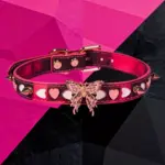 SexLure Color-Changing Butterfly Choker Soft PU Adjustable Accessory