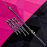 SexLure Snake Pattern Support Bar with Wrist and Ankle Loops Adjustable PU Design