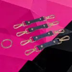 SexLure Snake Pattern Cross Buckle PU Accessory with Metal Rings for Private Styling