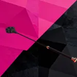 SexLure Genuine Leather Cat Paw Paddle Obsidian and Ruby Colors