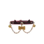 SexLure Flame Color Changing Choker Adjustable PU Neck Accessory with Metal Chain - Image 2