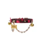 SexLure Flame Color Changing Choker Adjustable PU Neck Accessory with Metal Chain - Image 3