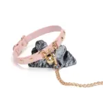 SexLure Pink Heart Collar Adjustable Gold Bell Charming Pet Accessory - Image 3