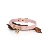 SexLure Pink Heart Collar Adjustable Gold Bell Charming Pet Accessory - Image 4
