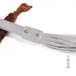 SexLure 60cm Silver Glitter Leather Whip, Durable Leather, Non-Shedding, Stylish Play Accessory - Image 3