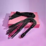 SexLure Obsidian Black Leather Whip 60cm PU Material - Image 6