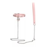 SexLure Pink Bone Collar Adjustable Silver Charm Pet Accessory - Image 3
