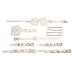 SexLure Pink Playful Accessory Set Adjustable Collar Wrist and Ankle Bands Eye Mask - Image 9