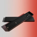 SexLure Genuine Leather Cat Paw Paddle Obsidian and Ruby Colors - Image 2
