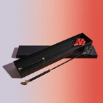 SexLure Genuine Leather Cat Paw Paddle Obsidian and Ruby Colors - Image 3