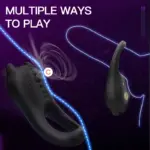 SexLure Demon Vibrating Cock Ring Liquid Silicone 10 Modes Magnetic Charging Waterproof - Image 7