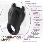 SexLure Demon Vibrating Cock Ring Liquid Silicone 10 Modes Magnetic Charging Waterproof - Image 8