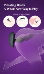 SexLure New Look Vibrating Anal Plug Dual Use Silicone 9 Modes App Control Waterproof - Image 3