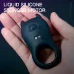 SexLure Demon Vibrating Cock Ring Liquid Silicone 10 Modes Magnetic Charging Waterproof - Image 11