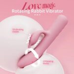 SexLure Rotating Rabbit Vibrator – Dual Motors, 10 Rotating Modes, 10 Vibration Modes, Waterproof, USB Rechargeable (Pink) - Image 2