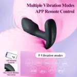 SexLure App Controlled Vibrating Anal Plug Dual Use Silicone 9 Modes Waterproof - Image 4
