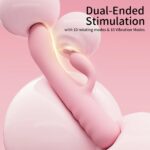 SexLure Rotating Rabbit Vibrator – Dual Motors, 10 Rotating Modes, 10 Vibration Modes, Waterproof, USB Rechargeable (Pink) - Image 3