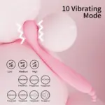 SexLure Double End Massager Dual Motor 10 Modes Quiet Waterproof Silicone - Image 3