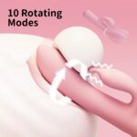 SexLure Rotating Rabbit Vibrator – Dual Motors, 10 Rotating Modes, 10 Vibration Modes, Waterproof, USB Rechargeable (Pink) - Image 4