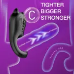 SexLure Demon Vibrating Cock Ring Liquid Silicone 10 Modes Magnetic Charging Waterproof - Image 6