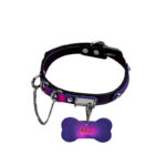 SexLure Purple Color-Changing Leather Collar - Image 2